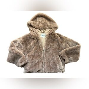Industry Republic Clothing faux fur hooded jacket size XSmall